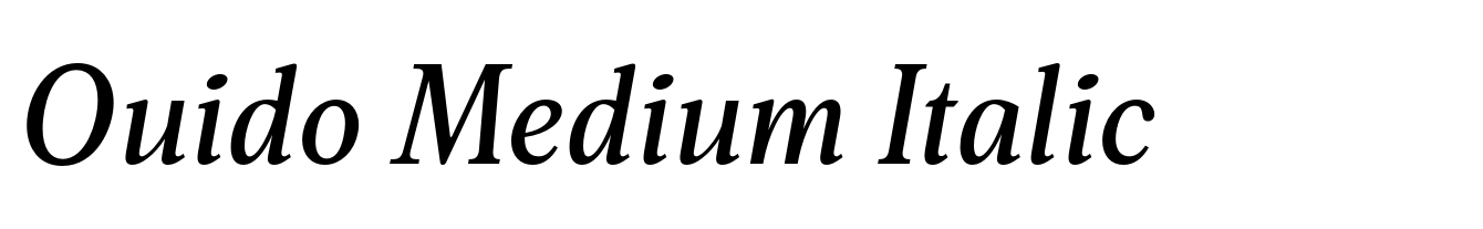 Ouido Medium Italic